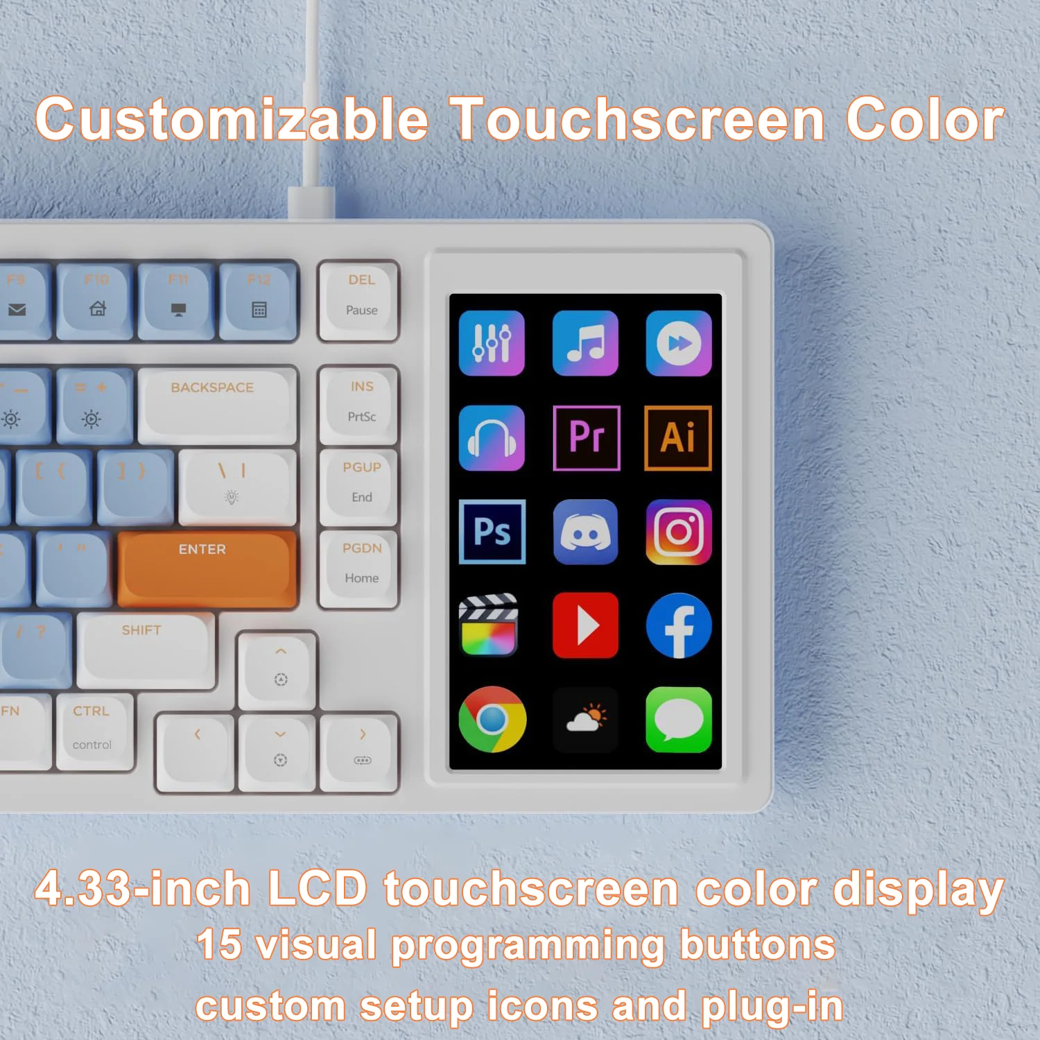 Ajazz AKP815: Teclado Mecánico con Pantalla y Touchpad