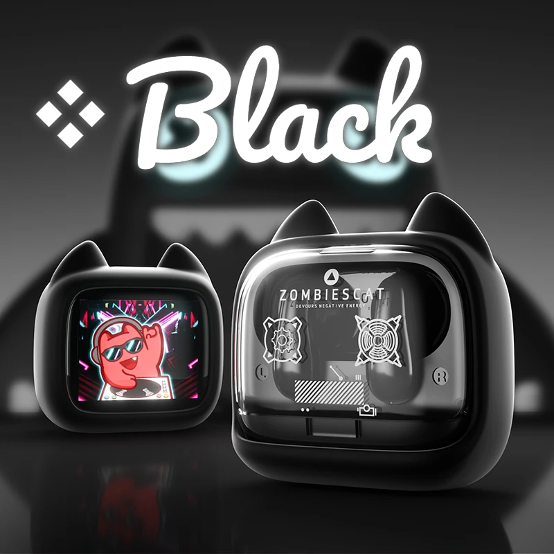 Zombies Cat B19: Auriculares Bluetooth 6.0 con Pantalla