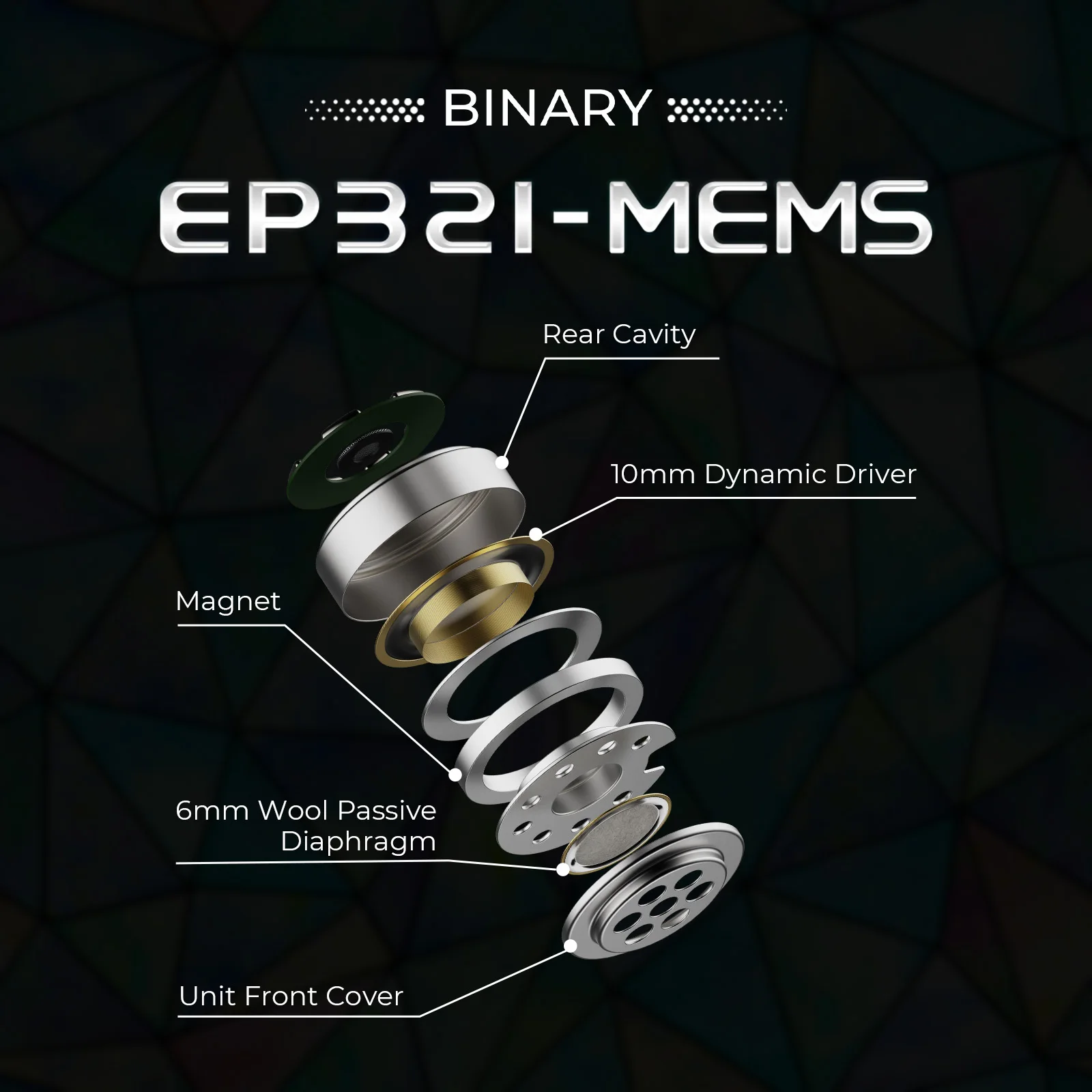 Binary EP321-MEMS: Auriculares Hi-Fi 6 Drivers Hi-Res