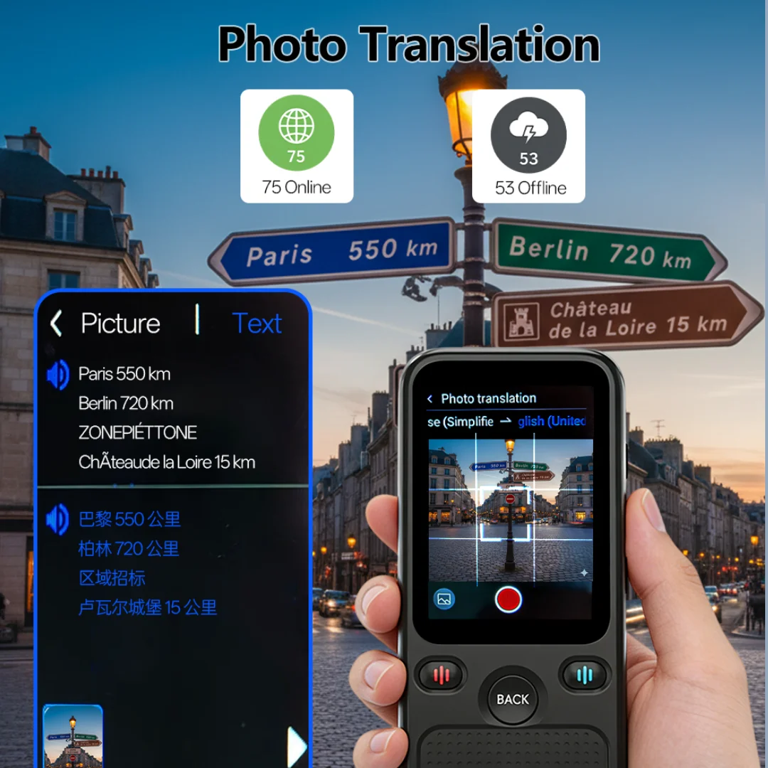 Traductor de Idiomas MSAI T20: Voz y Cámara en Tiempo Real
