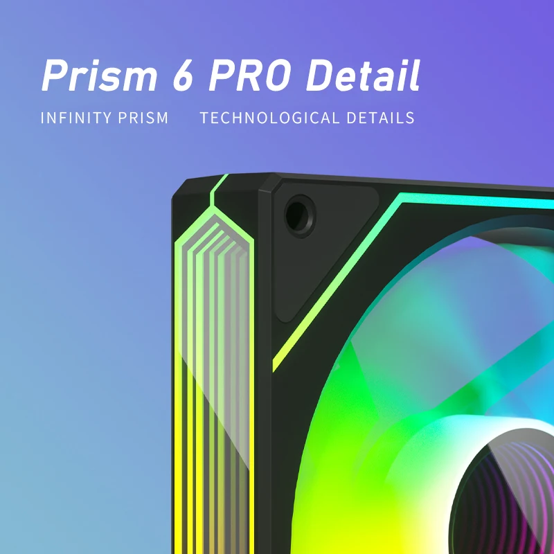 Ventilador ZEZZIO PRISM 6 PRO 120mm | Espejo Infinito