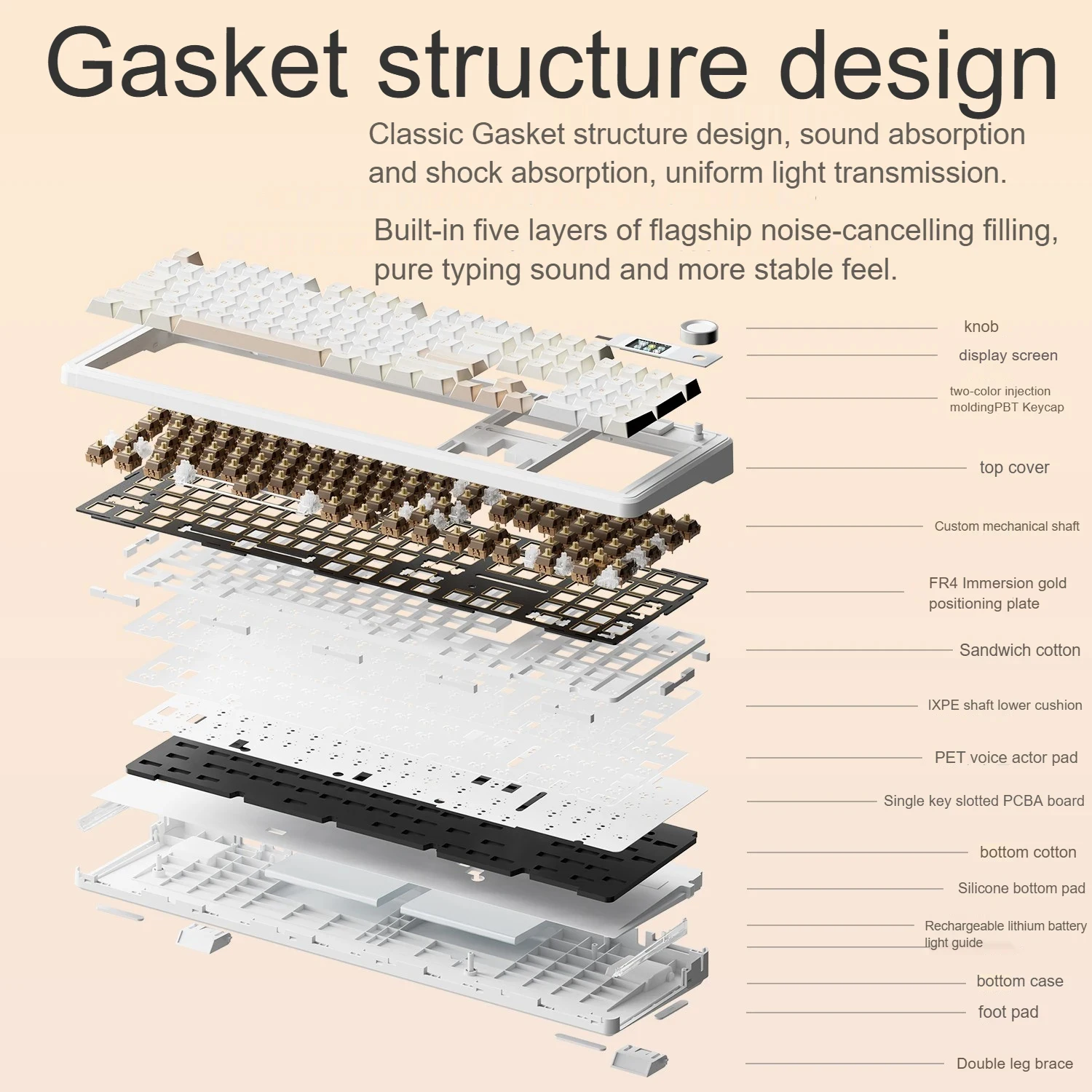 Teclado mecánico AULA F108 PRO: RGB, Inalámbrico, Hifi para Gaming