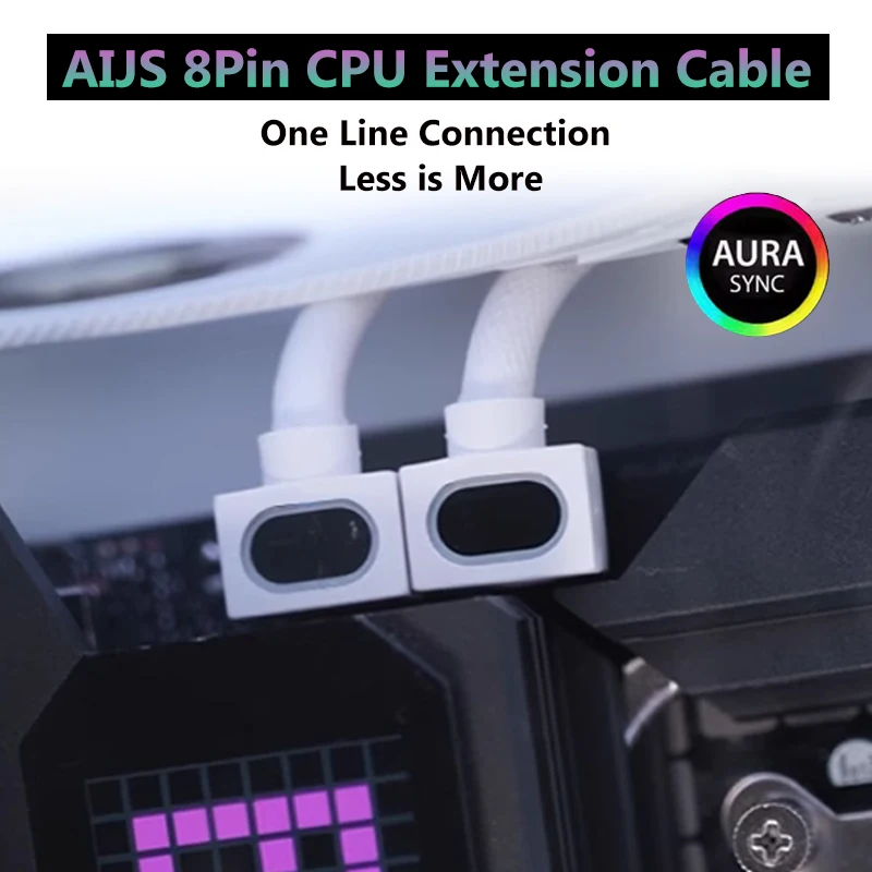 Cable de extensión de CPU AIJS de 8 Pines ARGB