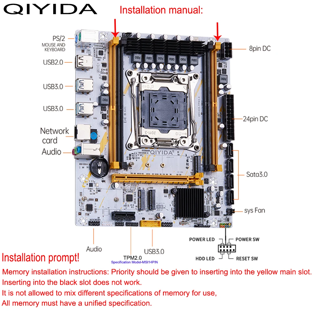 placa base QIYIDA X99 imagen 6