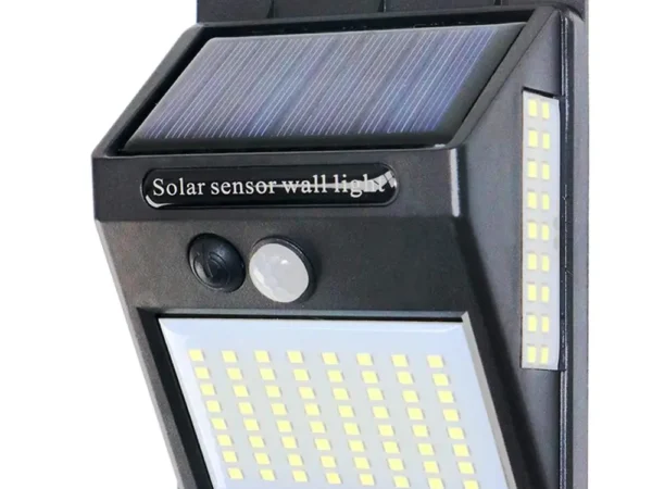 Lámpara solar 3 lados 100 LED con sensor PIR