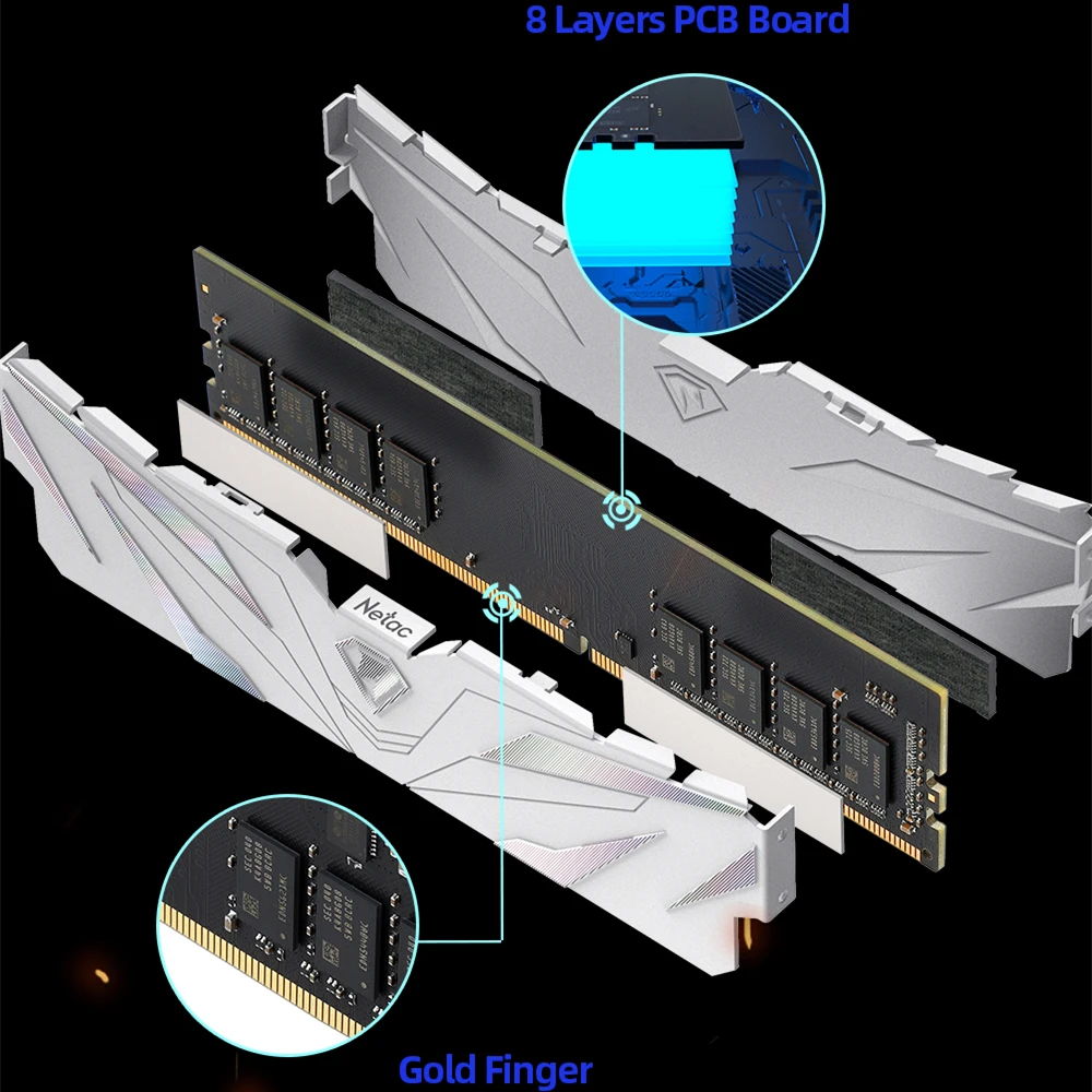 Memoria RAM Netac DDR4 16GB detalle 2