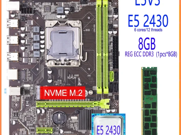 Qiyida X79 con CPU Xeon E5 2430 y 8GB DDR3 REG ECC