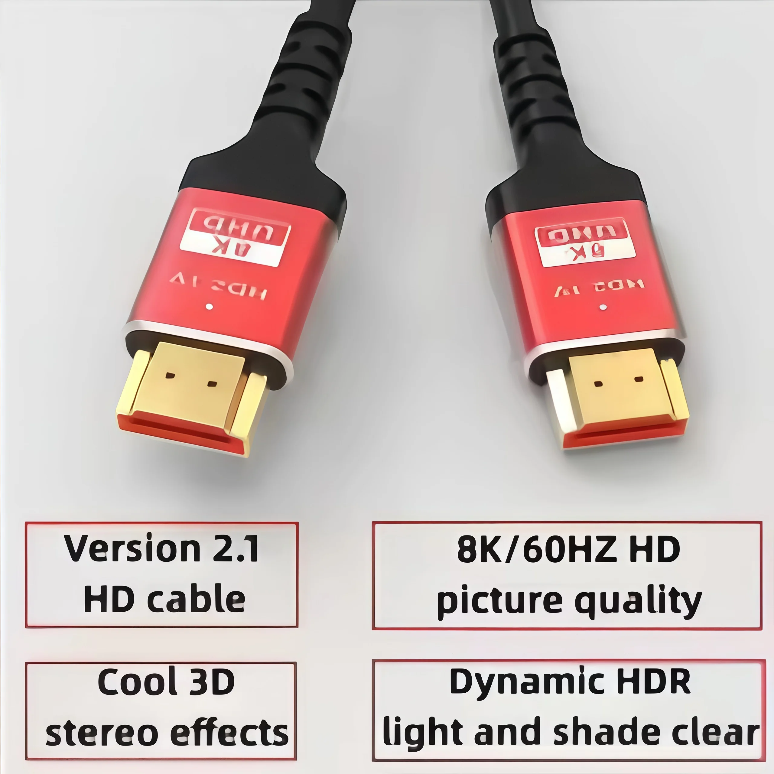 Cable HDMI 8K 2.1 48Gbps (1/1,5/2 m) compatible PS5