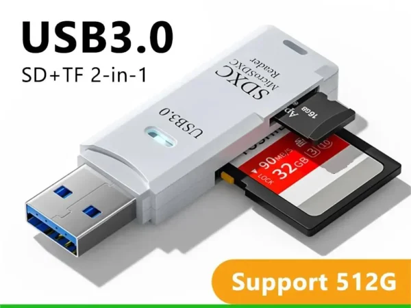 Lector de tarjetas USB 3.0 multifuncional a solo 1,52€