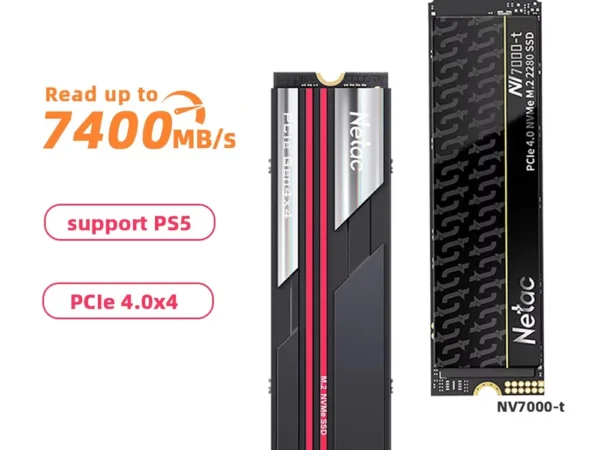 Netac SSD NVMe M.2 PCIe 4.0 7400 MB/s (512GB–4TB)