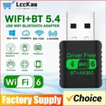 Adaptador USB WiFi Bluetooth 5.4 2 en 1, Doble Banda 2.4G 5GHz, Receptor Inalámbrico WiFi 4/5/6 para PC y Laptop, Sin Necesidad de Controladores