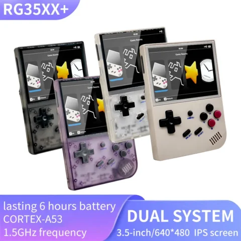 Anbernic RG35XX + H700 Consola de Juegos Retro Portátil, Pantalla IPS de 3.5», Salida HDM-I para TV, 2600mAh, Reproductor de Video Portátil Linux