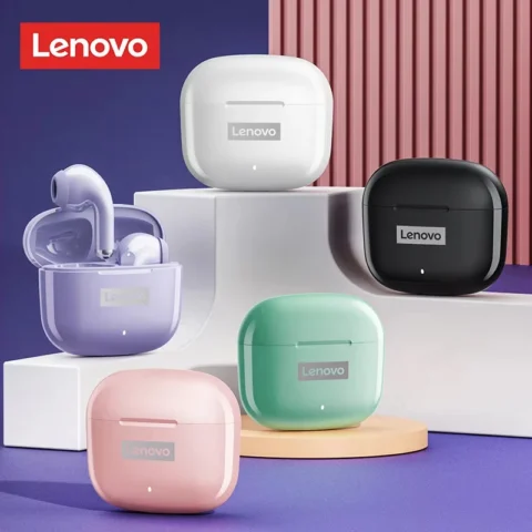 Audífonos Bluetooth Lenovo LP40 PRO, TWS, inalámbricos, HiFi, estéreo, con sonido envolvente, para música, llamadas HD, deportes, control táctil.