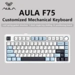 AULA-Teclado mecánico F75 2,4G para juegos, teclado inalámbrico/Bluetooth/con cable RGB, diseño personalizado 75%, estructura de junta de perfil OEM