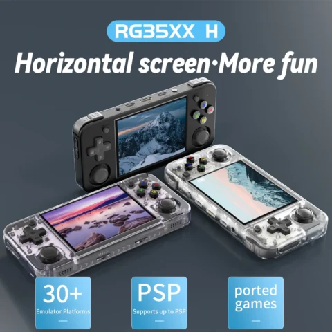 Consola de Juegos Portátil ANBERNIC RG35XX H, Pantalla IPS de 3.5 Pulgadas, Reproductor de Videojuegos Retro H700, 3300mAh, 64G, 5528 Juegos Clásicos