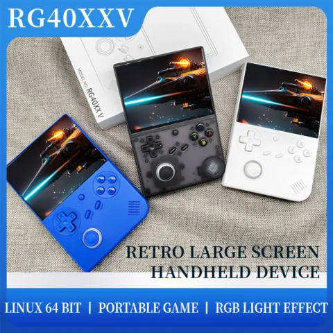 Consola de Juegos Retro RG40XXV de 64 bits con Linux, Pantalla IPS de 4.0 Pulgadas, Compatible con Salida HD Bluetooth 5G, Batería de 3200 mAh
