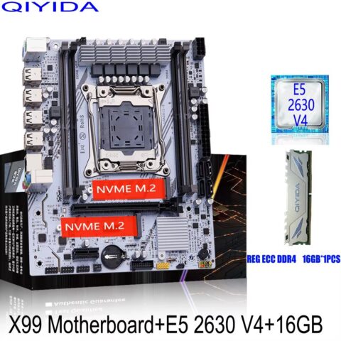 Kit de placa base QIYIDA X99 con CPU Xeon E5 2630 V4