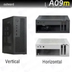 A09m 3.8L ITX chasis cuchillo tarjeta A4 HTPC ordenador portátil PC soporte PCIe 2,5 ‘S SSD Drive Mini IPC Flex PSU Case