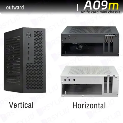A09m 3.8L ITX chasis cuchillo tarjeta A4 HTPC ordenador portátil PC soporte PCIe 2,5 ‘S SSD Drive Mini IPC Flex PSU Case