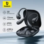 Auriculares Deportivos Inalámbricos Baseus BF1 Lite de Diseño Abierto, Bluetooth 5.4, con Gancho para la Oreja, Bajos Potentes, 60 Horas de Reproducci
