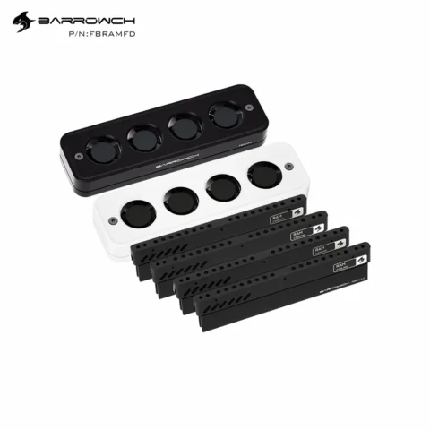 Barrowch-ventilador de radiador DDR5 RAM, 4 piezas, radiador refrigerado por aire, radiación de calor para PC, ordenador, DDR5, DDR4, refrigeración de