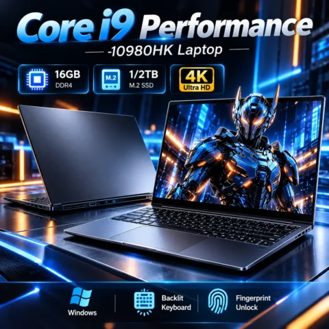 Computadora portátil para juegos de 15,6 pulgadas, con procesador Intel Core i9 10980HK, sistema operativo Windows, 16/32 GB de RAM, desbloqueo por hu