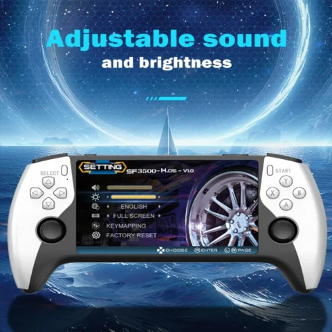 Consola de Juegos Portátil 5.0 con Pantalla Grande de Alta Definición, Estilo Retro, Miniatura, con Dos Joysticks, para Dos Jugadores, Estilo Arcade