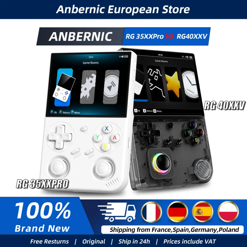 Consola de juegos portátil retro Anbernic RG35XXPRO RG40XXV, reproductor de juegos portátil con Linux de 64 bits, compatible con WiFi 5G, Bluetooth, s