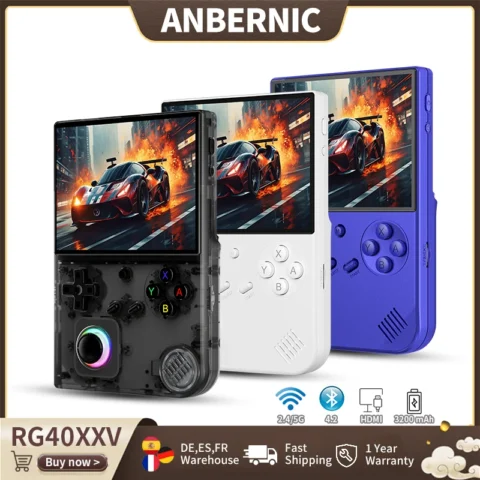 Consola de juegos portátil Retro Anbernic RG40XXV, pantalla IPS de 4 pulgadas, Joystick Linux RGB, reproductor de vídeo compatible con transmisión WIF