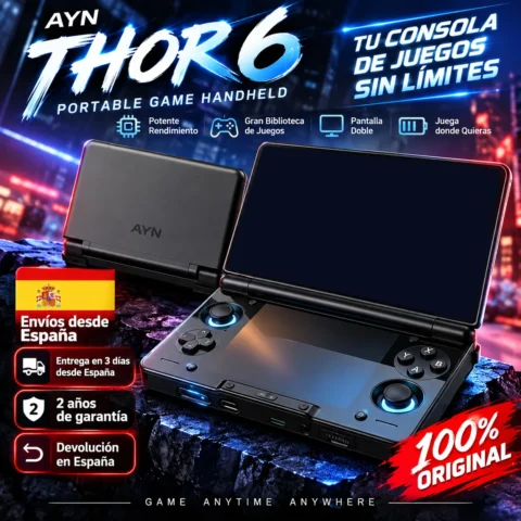 Consola de juegos portátil retro AYN Thor, pantallas táctiles OLED duales, reproductor de juegos portátil Android, dispositivo de juegos retro clásico