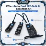 External Splitter Card PCI-E to SFF-8654 8i Adapter Card SlimSAS 4.0 Graphics Card PCIe GPU Bifurcation Riser Kit