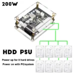 Fuente de 200W HDD SSD pico psu 12vDC-SATA Mini ordenador mini PC disco duro módulo de alimentación externa encendido con PC HTPC NAS