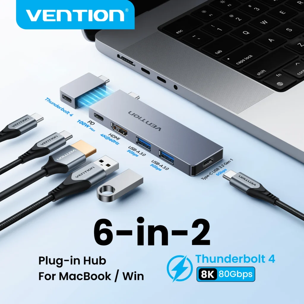 Hub USB-C · 80Gbps