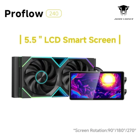 Jungle Leopard Pro Flow 240 ARGB PANTALLA LCD todo en uno AIO LIQUID COOLE Radiador de refrigeración por agua 5V3PIN ARGB ventilador CPU enfriador de