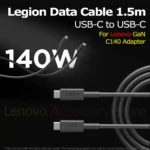 Lenovo Original Legion USBC to USB-C Data Cable For Lenovo GaN C140 Adapter 140W 1.5m E-MARK Chip Fast Charging Safety Detection