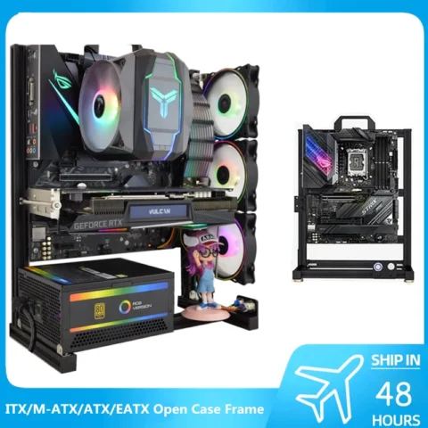 Marco de caja de PC abierta MOD ATX para jugadores ITX MATX EATX, gabinete de aluminio creativo DIY, chasis de ordenador de escritorio, torre para jue