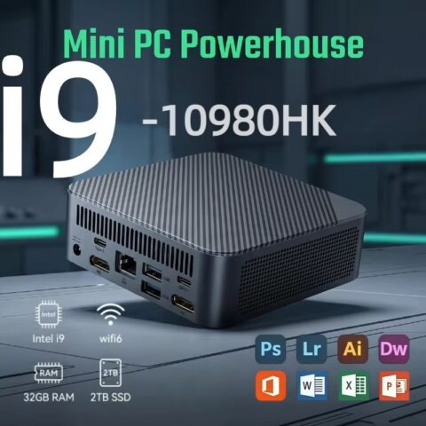 Mini PC Gamer Intel Core i9-10980HK, 32 GB RAM, 2 TB SSD