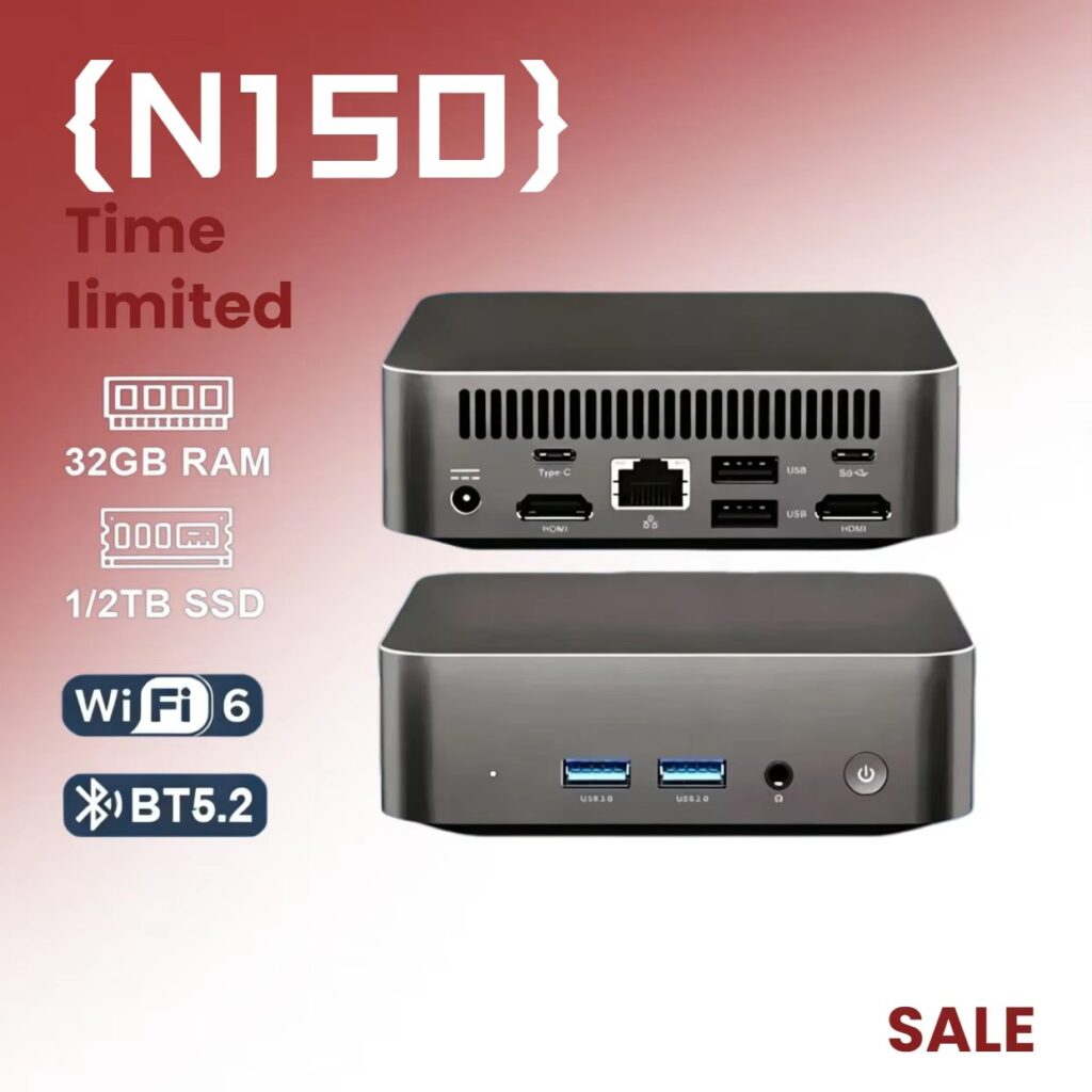 Mini PC Portátil Intel Core N150 con Windows 11 Pro
