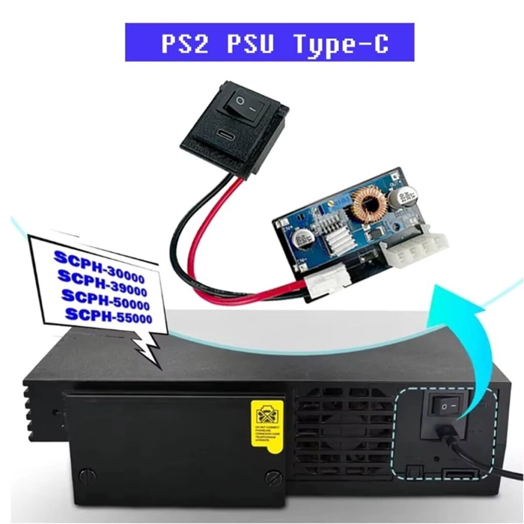 Módulo de Fuente de Alimentación Tipo C para PS2