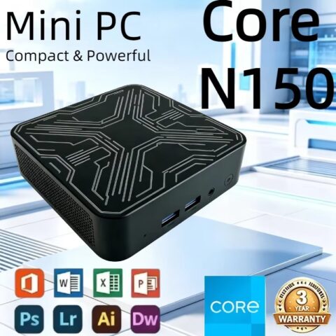 Nueva Mini PC Portátil Intel Core N150, 16GB RAM, 512GB/1TB SSD