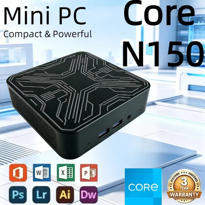Nueva Mini PC Portátil Intel Core N150, 16GB RAM, 512GB/1TB SSD