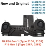 Nuevo disipador de calor Original Dis CPU ventilador de refrigeración para Lenovo ThinkPad P16 Gen 1 y Gen2 portátil 5H41B77373 5H41B77317 5H41B77321