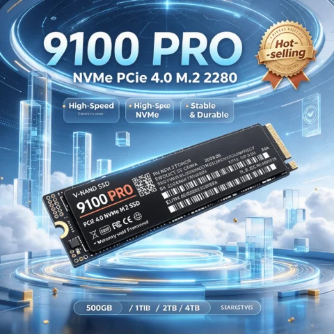 PCIe Gen4 9100 PRO M2 NVMe SSD, nueva unidad de disco de alta velocidad de 7300 MB/s para portátiles y ordenadores de sobremesa, 1 TB, 2 TB, 4 TB. Mej
