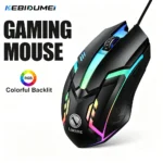 Ratón con cable USB KEBIDUMEI, ratón para juegos con retroiluminación RGB, ratones ergonómicos, ratones ópticos de oficina para PC, portátil, Macbook,