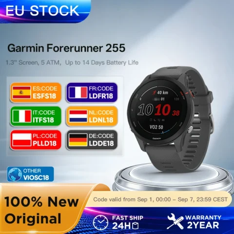 Reloj Inteligente Deportivo Garmin Forerunner 255, Versión GPS