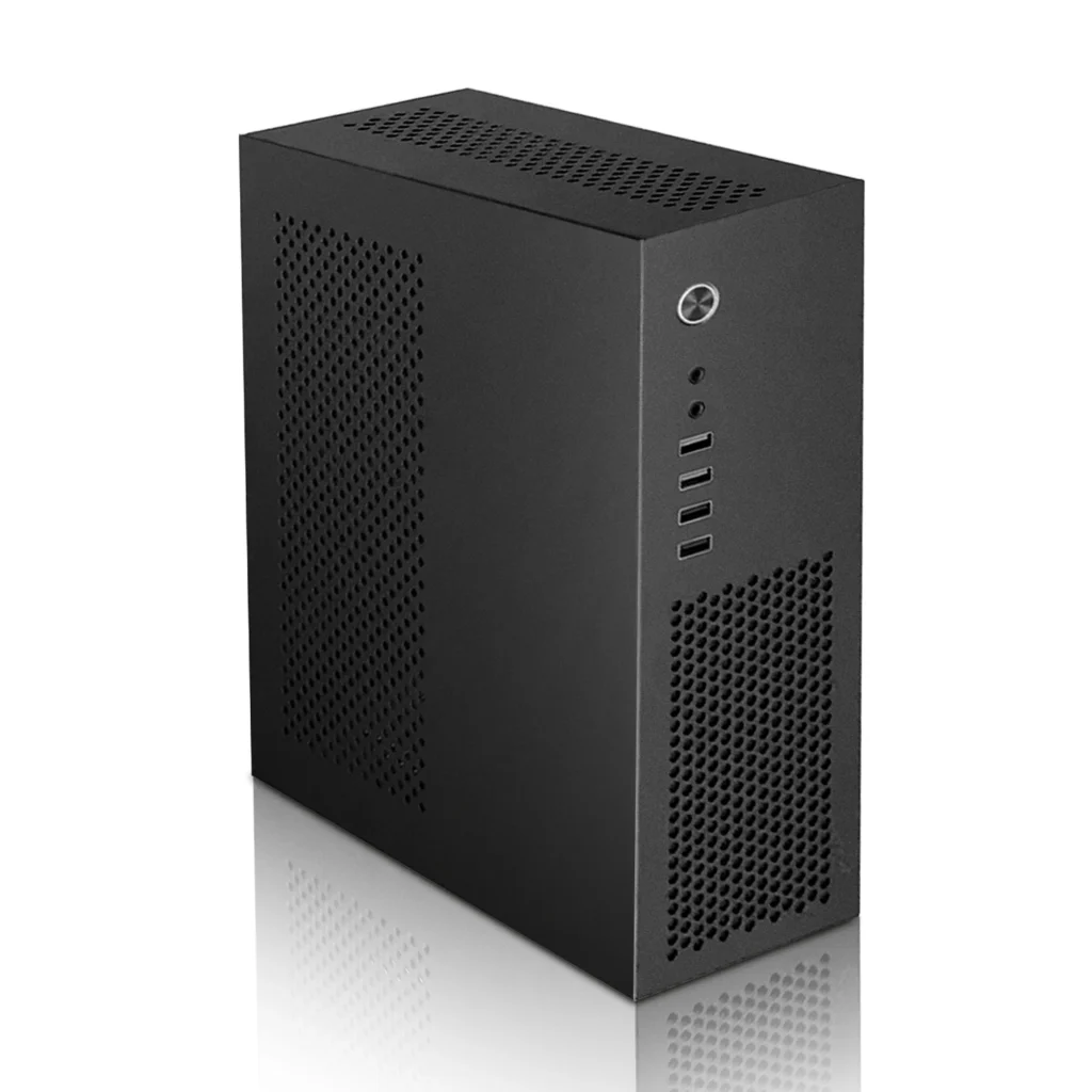 SFF Mini ITX/MATX PC Case Mini Tower Computer Chassis for HTPC Save Space Fits MATX/Mini-ITX Motherboard/Flex Power Supply 7.3L