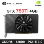 Tarjeta Gráfica MLLSE GTX 750Ti de 4GB GDDR5 de 128 Bits, DVI, VGA, PCI-E 3.0, GPU Geforce, Tarjeta de Video para Juegos Gtx 750 de 8GB, Placa de Vide