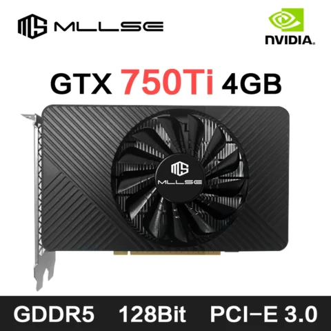 Tarjeta Gráfica MLLSE GTX 750Ti de 4GB GDDR5 de 128 Bits, DVI, VGA, PCI-E 3.0, GPU Geforce, Tarjeta de Video para Juegos Gtx 750 de 8GB, Placa de Vide