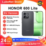 Teléfono Inteligente HONOR 600 Lite 5G Versión EU MediaTek Dimensity 7100 Elite Pantalla AMOLED de 6.6″ y 120Hz 6520mAh 45W SuperCharge 108MP
