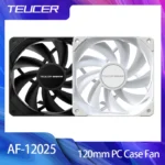 TEUCER B12025 120mm ventilador con cubierta de PC 4PIN PWM 12CM ventilador 1800RPM ventilador silencioso de refrigeración de computadora